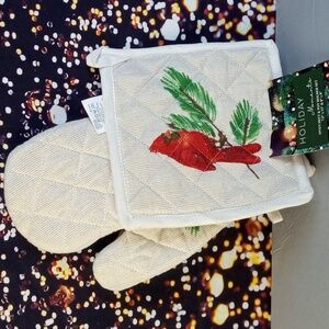 🎁 Holiday Moments Red Bird Pot Holder Set